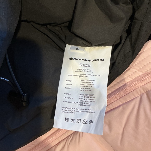 NWOT Alexander Wang Black Puffer Jacket, Size S - Picture 8 of 8